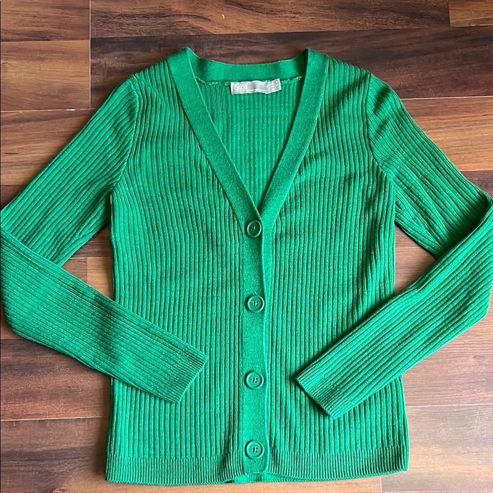 ASOS Women’s Green Cardigan Size 2